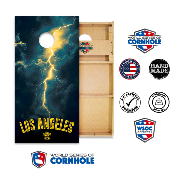 World Series of Cornhole Official 2' x 4' Professional Cornhole Board Runway 2402P - Los Angeles Chargers