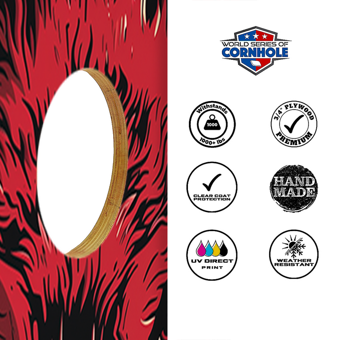 World Series of Cornhole Official 2' x 4' Professional Cornhole Board Runway 2402P - Arkansas Razorbacks