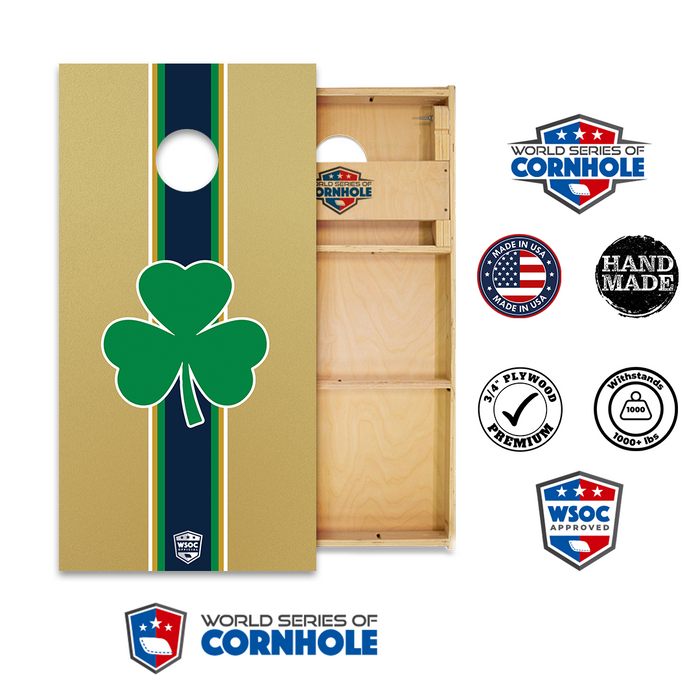 World Series of Cornhole Official 2' x 4' Professional Cornhole Board Runway 2402P - Notre Dame Fighting Irish