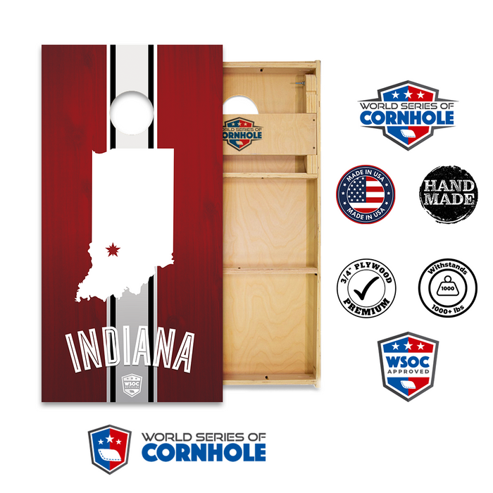 World Series of Cornhole Official 2' x 4' Professional Cornhole Board Runway 2402P - Indiana Hoosiers