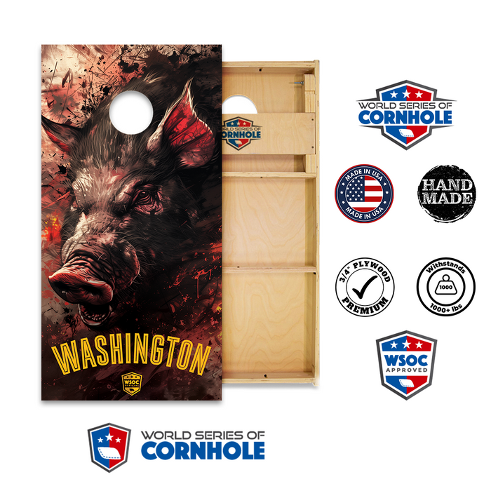 World Series of Cornhole Official 2' x 4' Professional Cornhole Board Runway 2402P - Washington Commanders