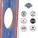 World Series of Cornhole Lightweight Cornhole Set - Patriotic Boards with Red and Blue Bags