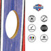 World Series of Cornhole Lightweight Cornhole Set - Red and Blue Patriotic Boards with Red and Blue Bags