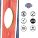 World Series of Cornhole Lightweight Cornhole Set - WSOC Blue and Red Stripes Boards with Red and Blue Bags