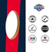 World Series of Cornhole Lightweight Cornhole Set - Blue and Red Stripes Boards with Navy and Red Bags
