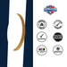 World Series of Cornhole Lightweight Cornhole Set - Navy and White Stripes Boards with Navy and White Bags