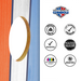 World Series of Cornhole Lightweight Cornhole Set - Retro USA Striped Boards with Orange and Baby Blue Bags