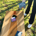 World Series of Cornhole Lightweight Cornhole Set - Wood Triangle Boards with Red and Royal Blue Bags