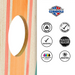 World Series of Cornhole Lightweight Cornhole Set - Beau Surfboard Boards with Orange and Teal Bags