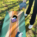 World Series of Cornhole Lightweight Cornhole Set - Beau Surfboard Boards with Orange and Teal Bags