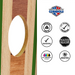 World Series of Cornhole Lightweight Cornhole Set - Sierra Surfboard Boards with White and Kelly Green Bags