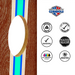 World Series of Cornhole Lightweight Cornhole Set - Riv Surfboard Boards with Red and Royal Blue Bags