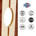World Series of Cornhole Lightweight Cornhole Set - Dover Surfboard Boards with Red and Royal Blue Bags
