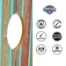 World Series of Cornhole Lightweight Cornhole Set - Kai Surfboard Boards with Red and Royal Blue Bags