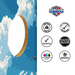 World Series of Cornhole Lightweight Cornhole Set - Dry Tortugas National Park Daytime Boards with Red and Royal Blue Bags
