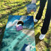 World Series of Cornhole Lightweight Cornhole Set - Dry Tortugas National Park Daytime Boards with Red and Royal Blue Bags
