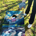 World Series of Cornhole Lightweight Cornhole Set - Glacier National Park Daytime Boards with Red and Royal Blue Bags