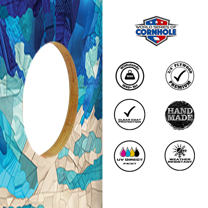 World Series of Cornhole Lightweight Cornhole Set - Grand Canyon National Park Daytime Boards with Red and Royal Blue Bags