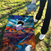 World Series of Cornhole Lightweight Cornhole Set - Grand Canyon National Park Daytime Boards with Red and Royal Blue Bags