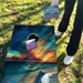 World Series of Cornhole Lightweight Cornhole Set - Gulf Shores National Park Daytime Boards with Red and Royal Blue Bags