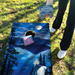 World Series of Cornhole Lightweight Cornhole Set - Crater Lake National Park Nighttime Boards with Red and Royal Blue Bags