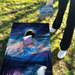 World Series of Cornhole Lightweight Cornhole Set - Denali National Park Nighttime Boards with Red and Royal Blue Bags
