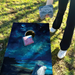 World Series of Cornhole Lightweight Cornhole Set - Dry Tortugas National Park Nighttime Boards with Red and Royal Blue Bags