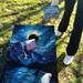 World Series of Cornhole Lightweight Cornhole Set - Glacier National Park Nighttime Boards with Red and Royal Blue Bags