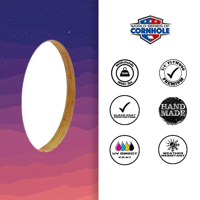 World Series of Cornhole Lightweight Cornhole Set - Great Smoky Mountains National Park Nighttime Boards with Red and Royal Blue Bags