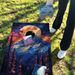 World Series of Cornhole Lightweight Cornhole Set - Mt. Olympus National Park Nighttime Boards with Red and Royal Blue Bags