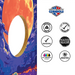 World Series of Cornhole Lightweight Cornhole Set - Rocky Mountain National Park Nighttime Boards with Red and Royal Blue Bags