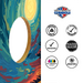 World Series of Cornhole Lightweight Cornhole Set - Voyageurs National Park Nighttime Boards with Red and Royal Blue Bags