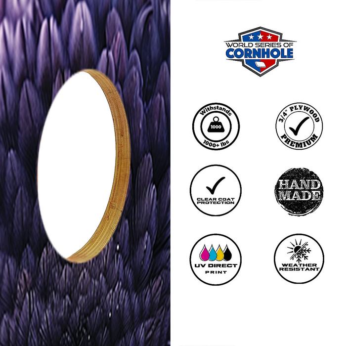 World Series of Cornhole Lightweight Cornhole Set - Baltimore Ravens Boards with Yellow and Royal Purple Bags