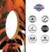 World Series of Cornhole Lightweight Cornhole Set - Cincinnati Bengals Boards with Black and Orange Bags