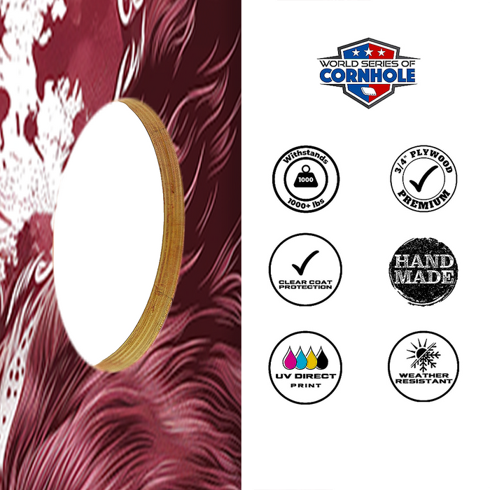World Series of Cornhole Lightweight Cornhole Set - Texas A&M Aggies Boards with White and Maroon Bags