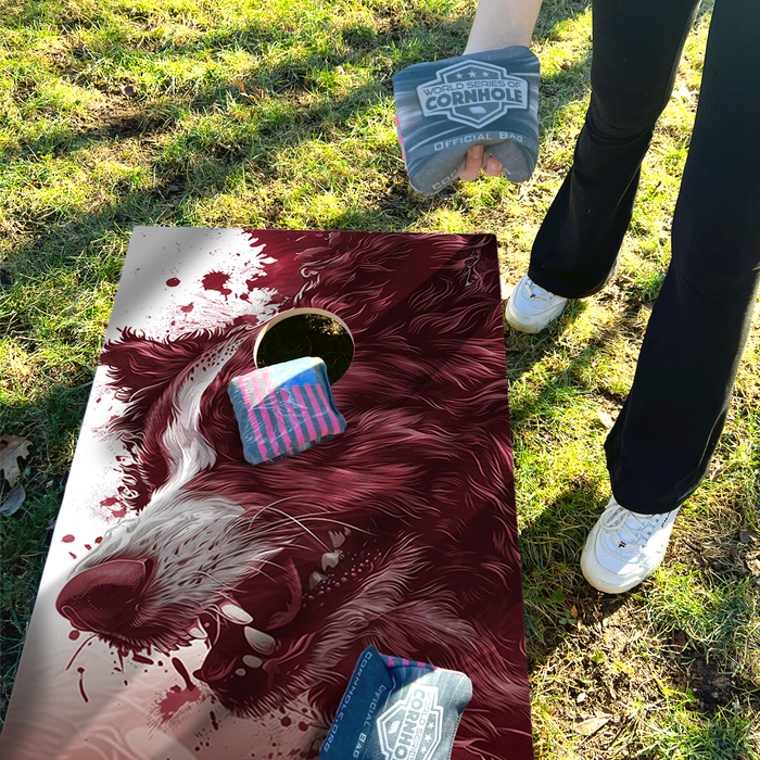 World Series of Cornhole Lightweight Cornhole Set - Texas A&M Aggies Boards with White and Maroon Bags