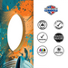 World Series of Cornhole Lightweight Cornhole Set - Miami Dolphins Boards with Orange and Aqua Bags