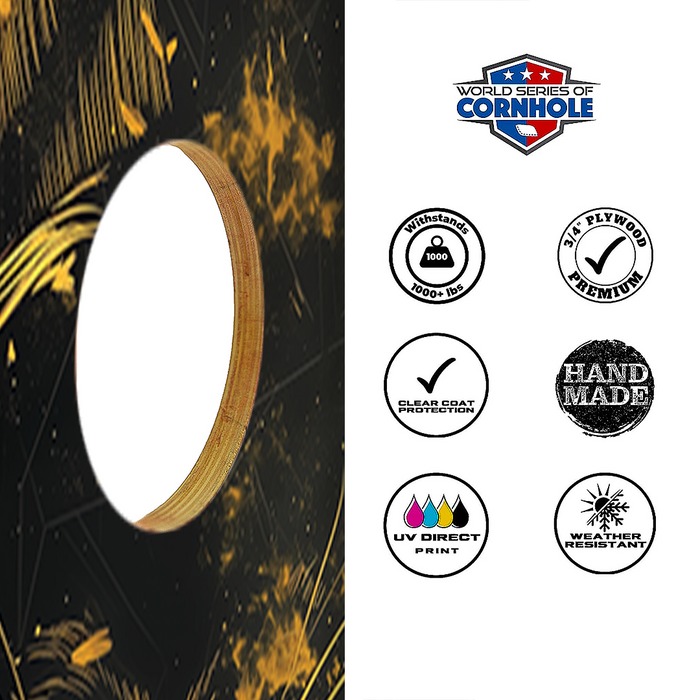 World Series of Cornhole Lightweight Cornhole Set - Pitt Panthers Boards with Yellow and Royal Blue Bags