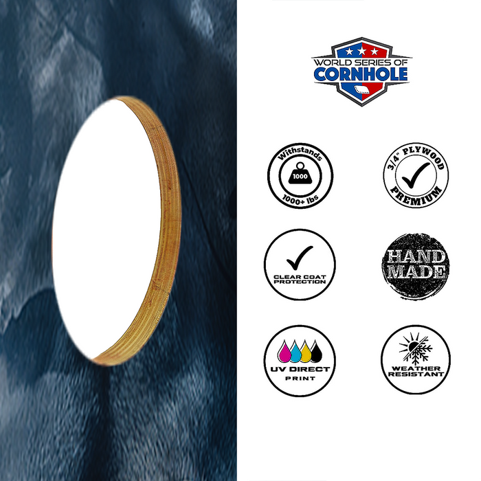 World Series of Cornhole Lightweight Cornhole Set - Penn State Nittany Lions Boards with White and Blue Bags