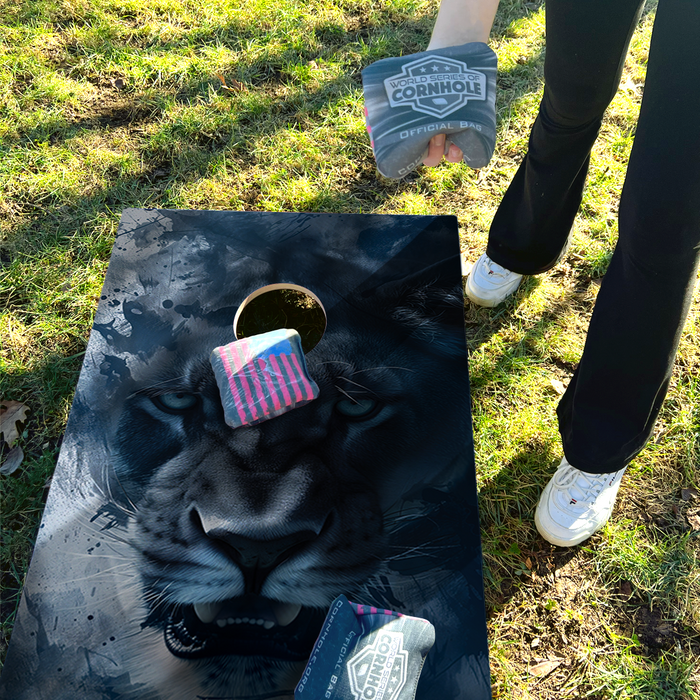World Series of Cornhole Lightweight Cornhole Set - Penn State Nittany Lions Boards with White and Blue Bags