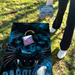 World Series of Cornhole Lightweight Cornhole Set - Carolina Panthers Boards with Black and Turquoise Bags