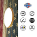 World Series of Cornhole Lightweight Cornhole Set - Rustic American Flag Boards with Red and Blue Bags