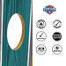 World Series of Cornhole Lightweight Cornhole Set - Riding Waves Sasquatch Boards with Red and Royal Blue Bags