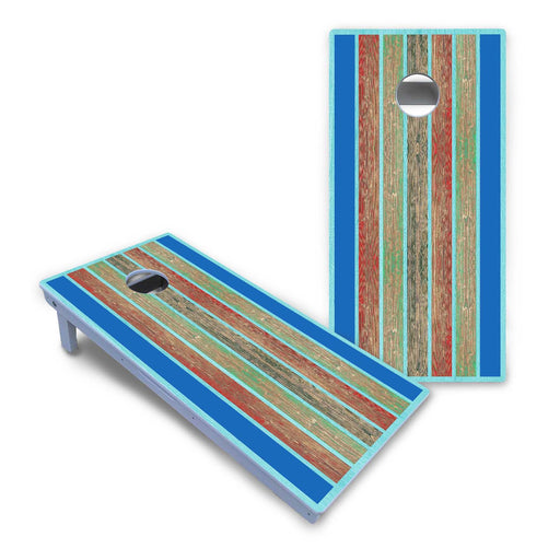 World Series of Cornhole Board Official All-Weather - Blue Painted Wood