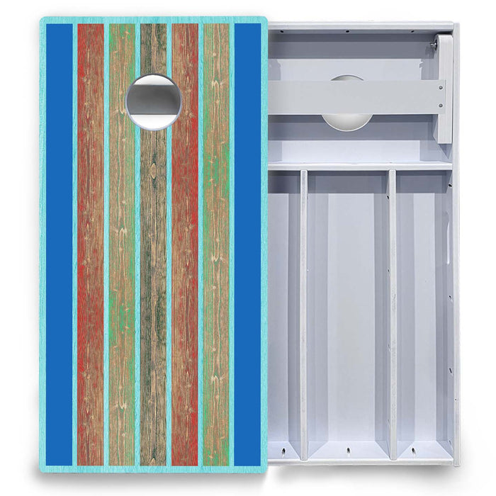 World Series of Cornhole Board Official All-Weather - Blue Painted Wood