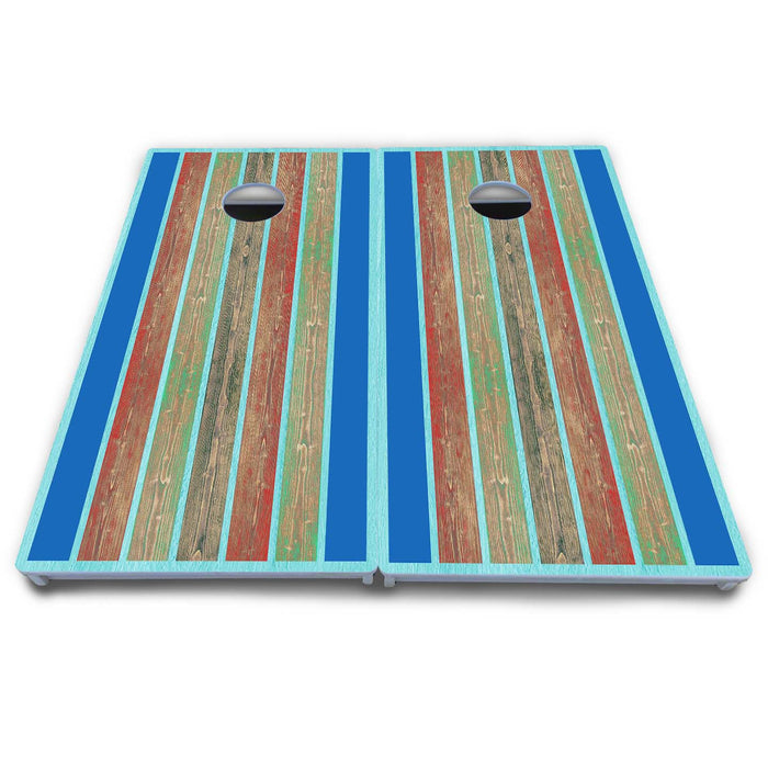 World Series of Cornhole Board Official All-Weather - Blue Painted Wood