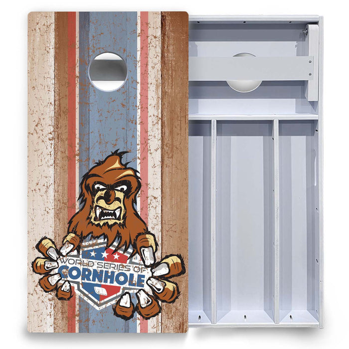 World Series of Cornhole Board Official All-Weather - Sasquatch Animated