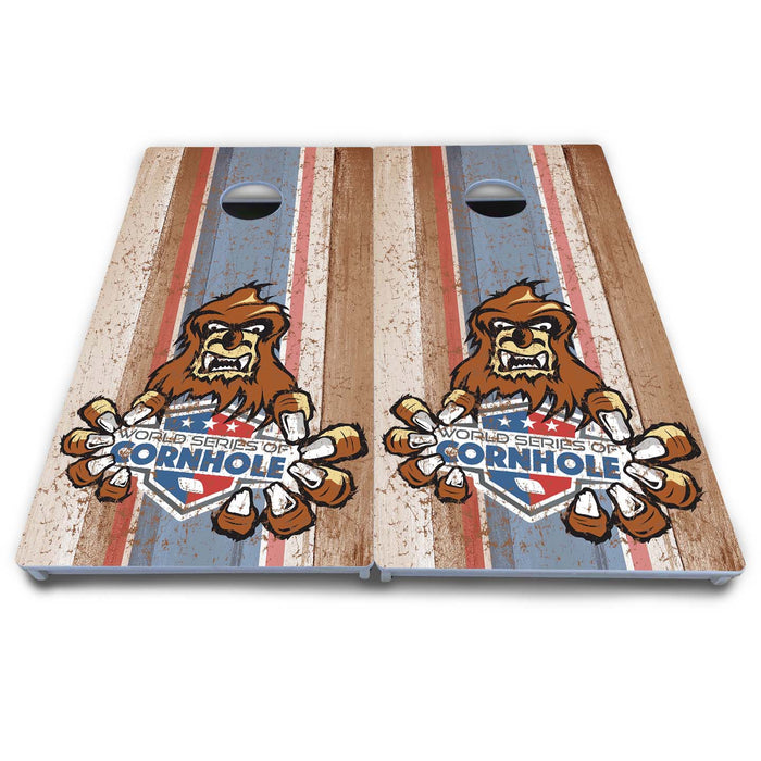 World Series of Cornhole Board Official All-Weather - Sasquatch Animated