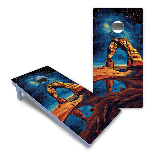 World Series of Cornhole Board Official All-Weather - Arches National Park at night
