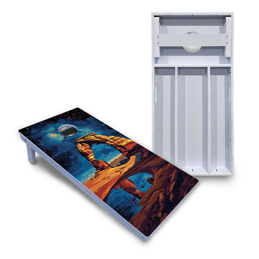 World Series of Cornhole Board Official All-Weather - Arches National Park at night